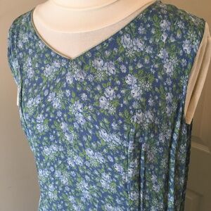 April Cornell sleeveless floral maxi dress